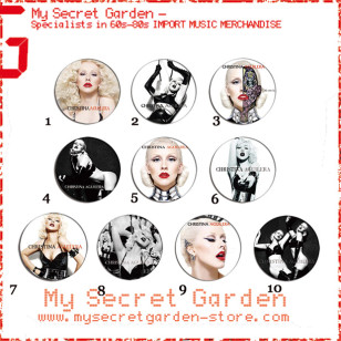 Christina Aguilera - Bionic Pinback Button Badge Set 1a or 1b( or Hair Ties / 4.4 cm Badge / Magnet / Keychain Set )